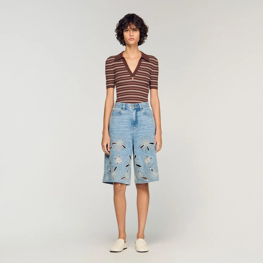 Embroidered Bermuda shorts Embroidered Bermuda shorts