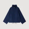 Embroidered collar oversized jacket