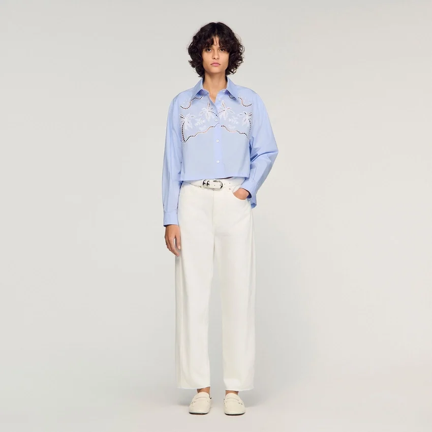 Embroidered cotton shirt Embroidered cotton shirt