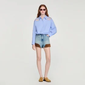 Embroidered cotton shirt