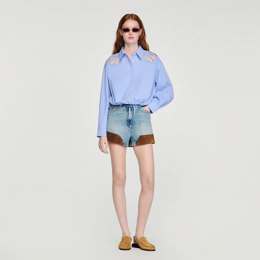 Embroidered cotton shirt Embroidered cotton shirt