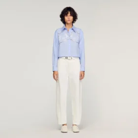 Embroidered cotton shirt