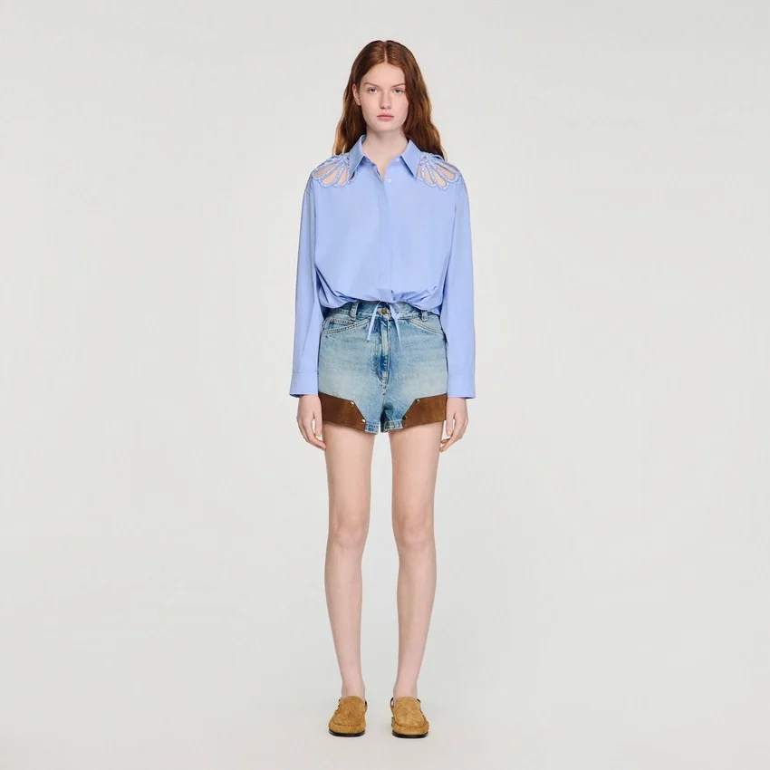 Embroidered cotton shirt Embroidered cotton shirt