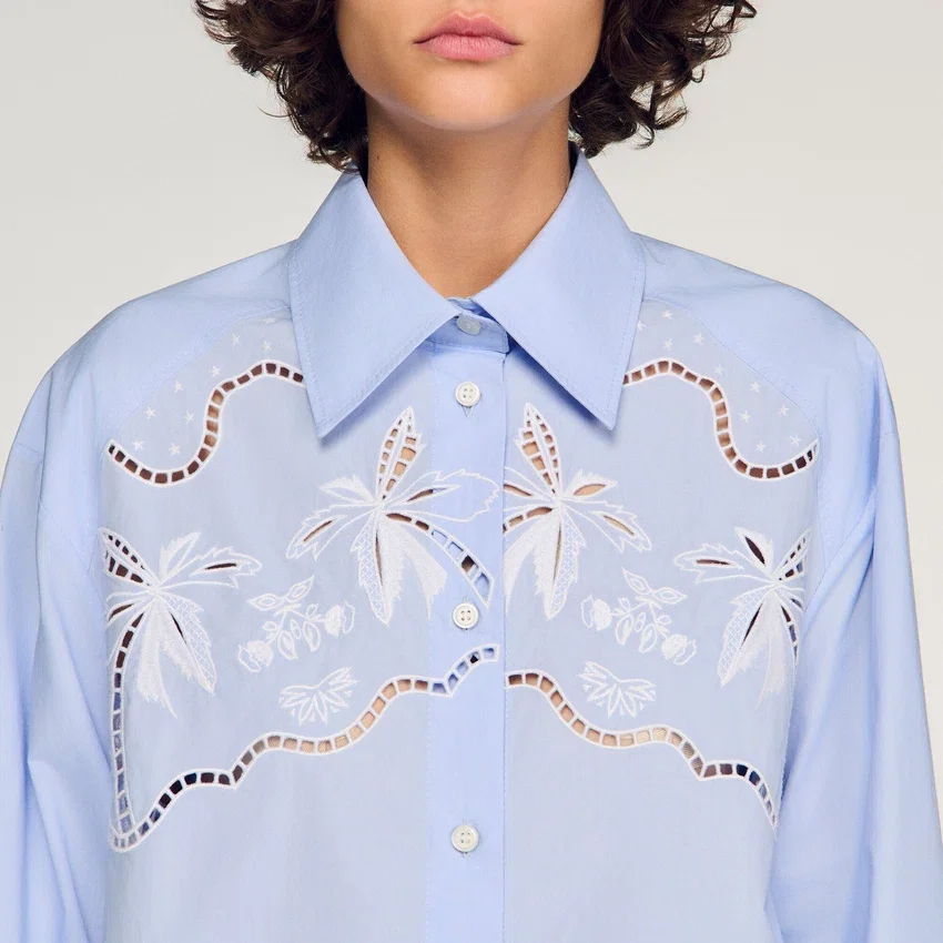 Embroidered cotton shirt Embroidered cotton shirt