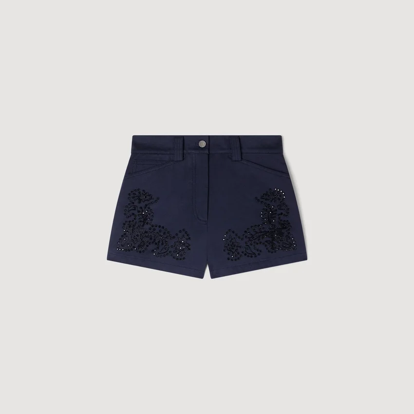 Embroidered cotton shorts Embroidered cotton shorts