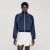 Embroidered cropped satin jacket Embroidered cropped satin jacket