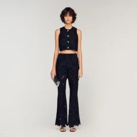 Embroidered guipure crop top Embroidered guipure crop top
