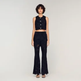 Embroidered guipure crop top Embroidered guipure crop top