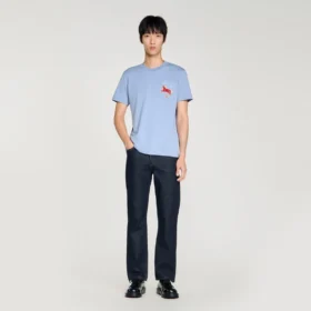 Embroidered horse cotton T-shirt