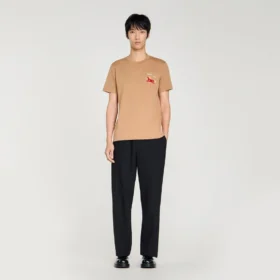 Embroidered horse cotton T-shirt
