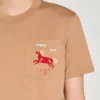 Embroidered horse cotton T-shirt Embroidered horse cotton T-shirt