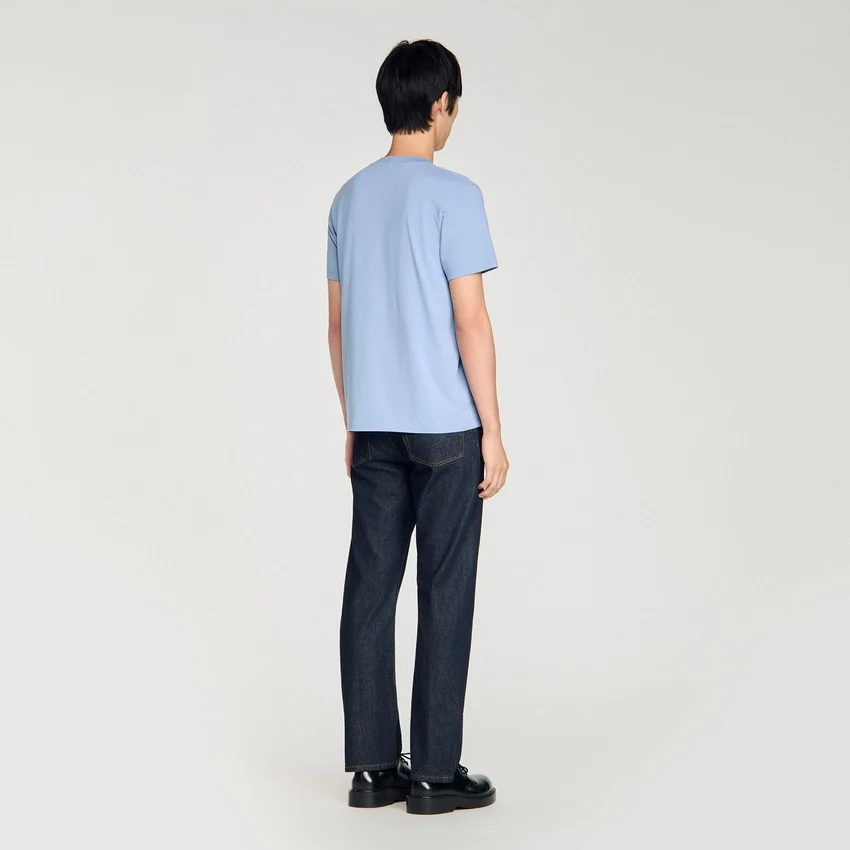 Embroidered horse cotton T-shirt Embroidered horse cotton T-shirt