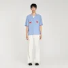Embroidered horse loose-fit shirt