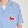 Embroidered horse loose-fit shirt