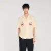 Embroidered horse loose-fit shirt