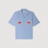 Embroidered horse loose-fit shirt