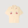 Embroidered horse loose-fit shirt