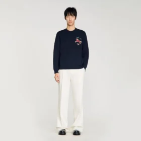 Embroidered horse sweatshirt