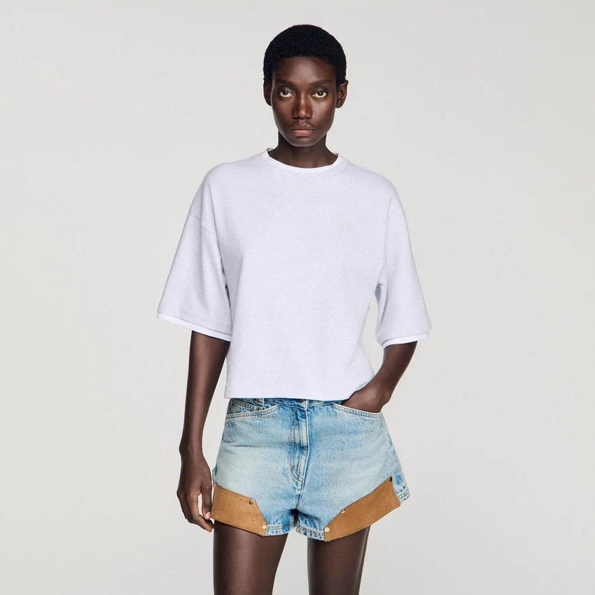 Embroidered logo cotton T-shirt Embroidered logo cotton T-shirt
