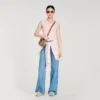 Embroidered short wool cashmere vest Embroidered short wool cashmere vest