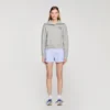 Embroidered split neck sweatshirt Embroidered split neck sweatshirt