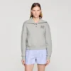 Embroidered split neck sweatshirt Embroidered split neck sweatshirt