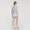 Embroidered split neck sweatshirt Embroidered split neck sweatshirt