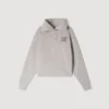 Embroidered split neck sweatshirt Embroidered split neck sweatshirt