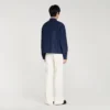 Embroidered wing collar jacket