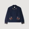 Embroidered wing collar jacket