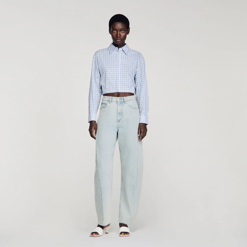 Faded barrel cotton jeans Faded barrel cotton jeans