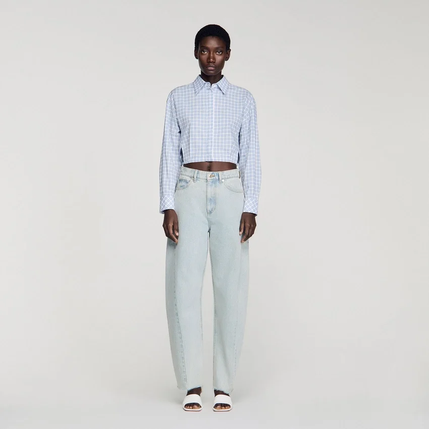 Faded barrel cotton jeans Faded barrel cotton jeans