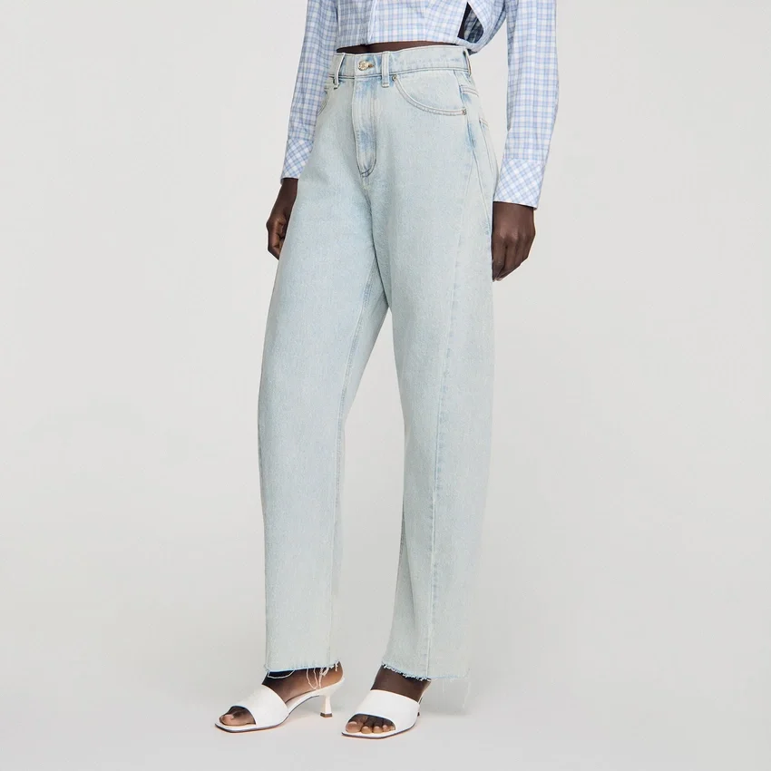 Faded barrel cotton jeans Faded barrel cotton jeans