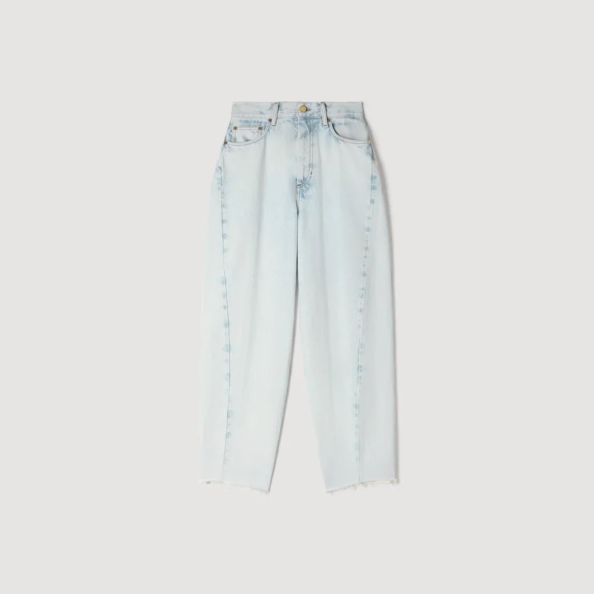 Faded barrel cotton jeans Faded barrel cotton jeans