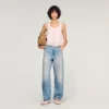Faded barrel jeans