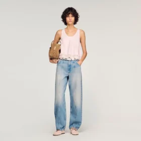 Faded barrel jeans