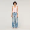 Faded barrel jeans