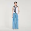 Faded straight-leg rhinestone jeans Faded straight-leg rhinestone jeans