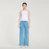 Faded straight-leg rhinestone jeans Faded straight-leg rhinestone jeans