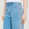 Faded straight-leg rhinestone jeans Faded straight-leg rhinestone jeans
