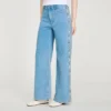 Faded straight-leg rhinestone jeans Faded straight-leg rhinestone jeans