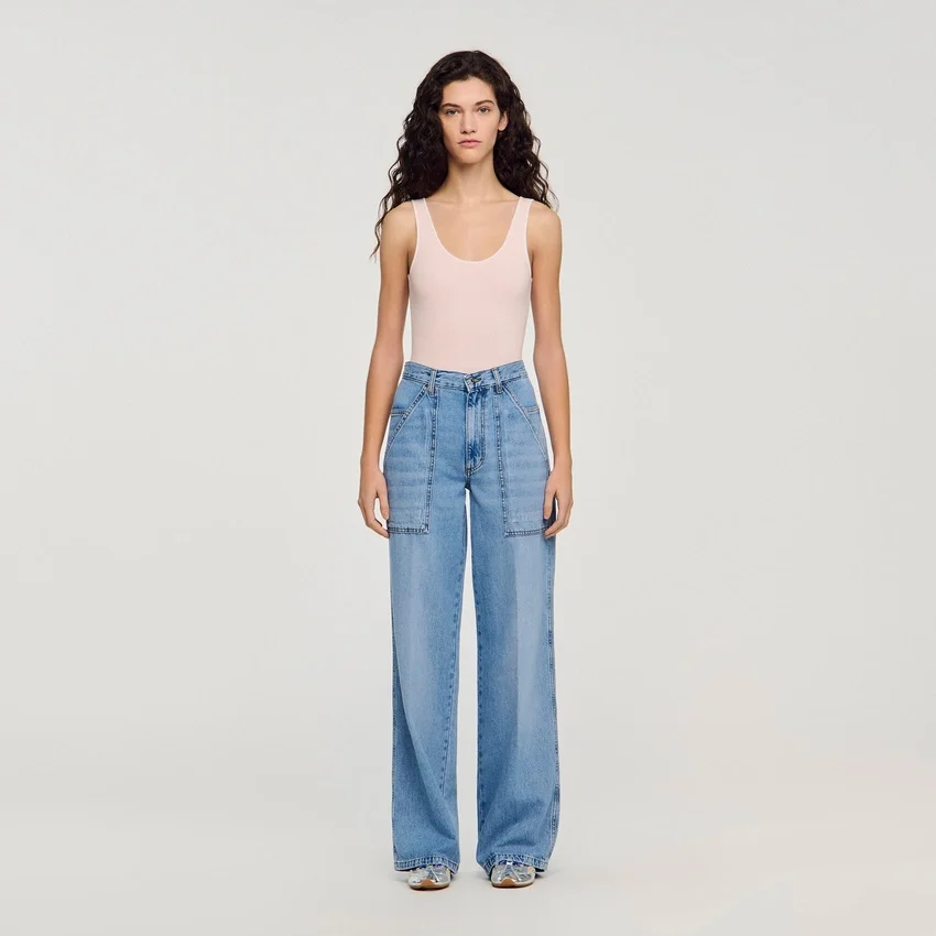 Faded wide straight-leg jeans Faded wide straight-leg jeans