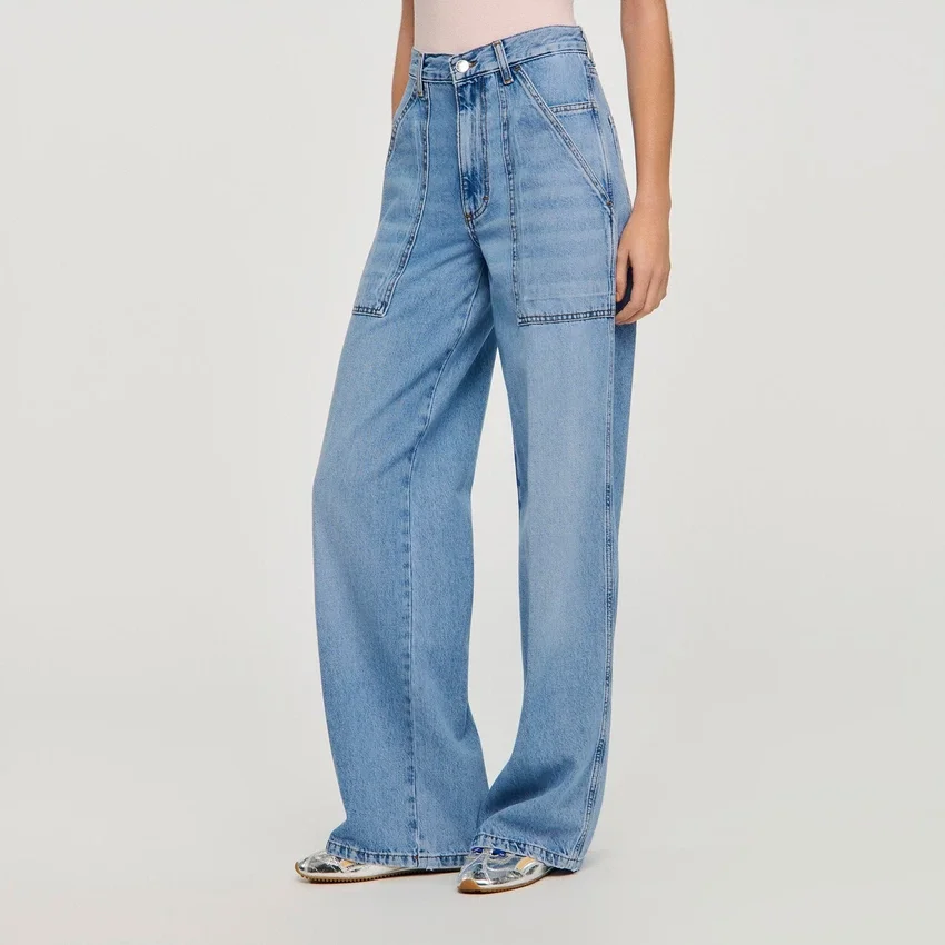 Faded wide straight-leg jeans Faded wide straight-leg jeans