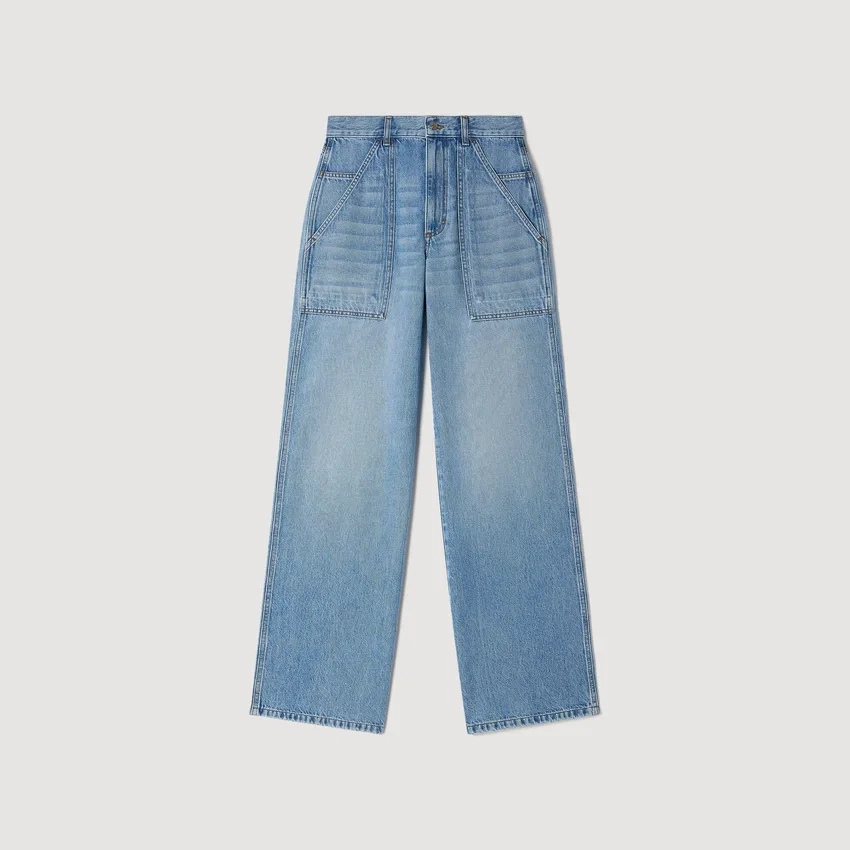 Faded wide straight-leg jeans Faded wide straight-leg jeans