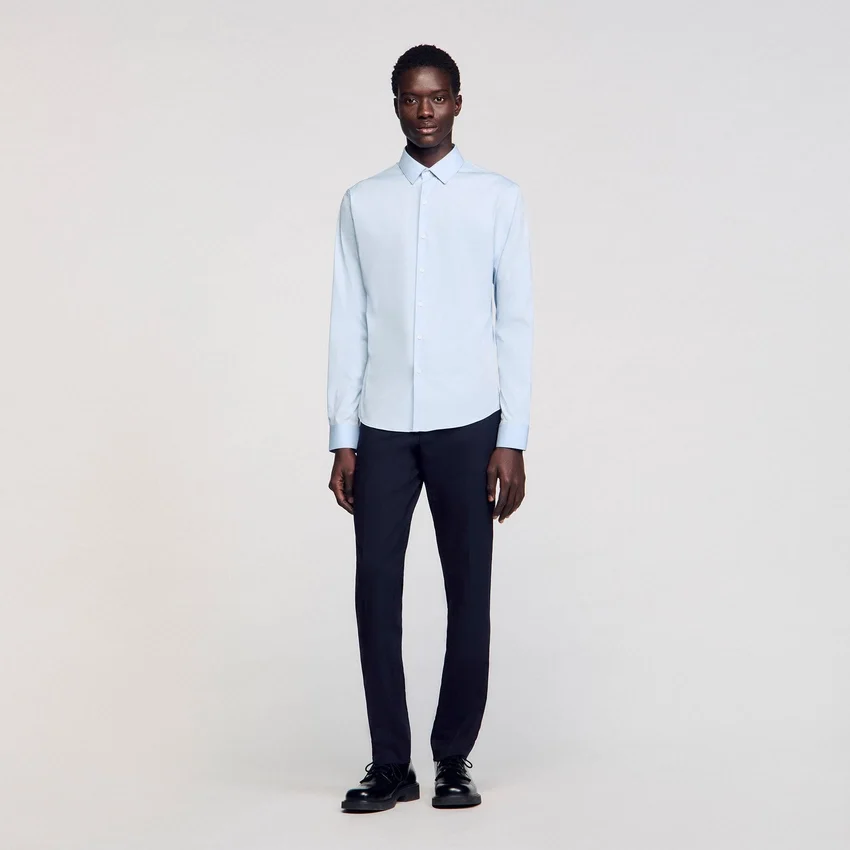 Fitted stretch cotton shirt Fitted stretch cotton shirt
