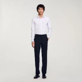 Fitted stretch cotton shirt