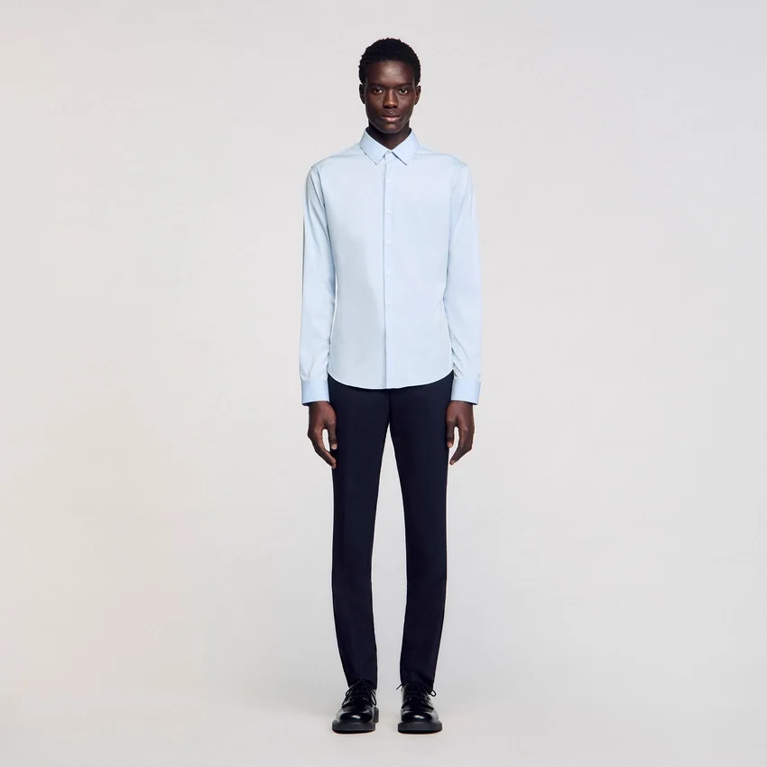 Fitted stretch cotton shirt Fitted stretch cotton shirt