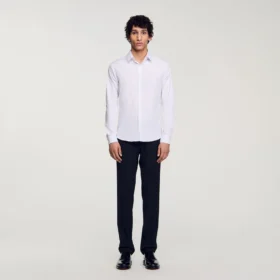 Fitted stretch cotton shirt