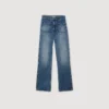 Flared faded jeans
