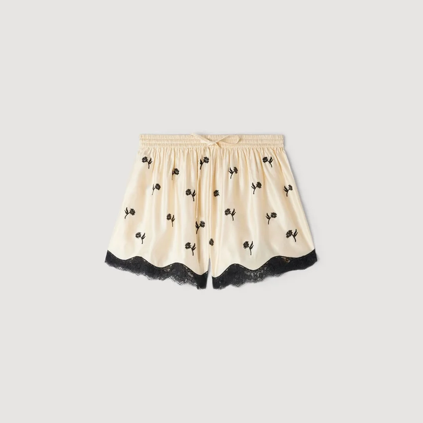 Floral embroidered shorts Floral embroidered shorts